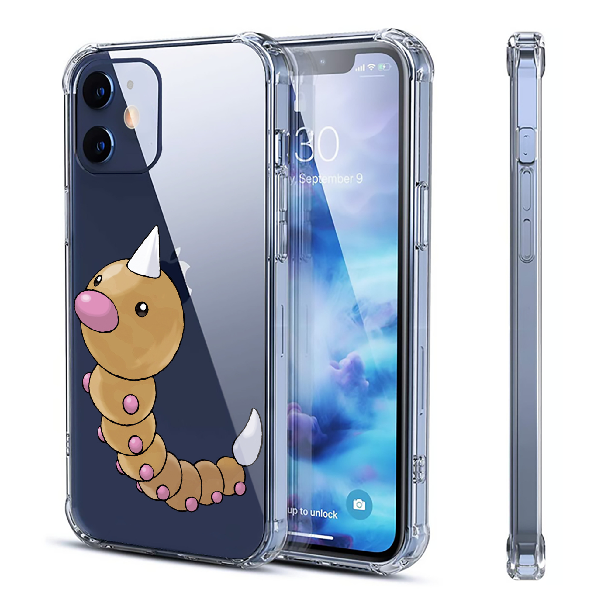 （画像用） ポケットモンスター Pokémon 【iPhone 12シリーズ対応】透明スマホケース（クリアソフトケース）
